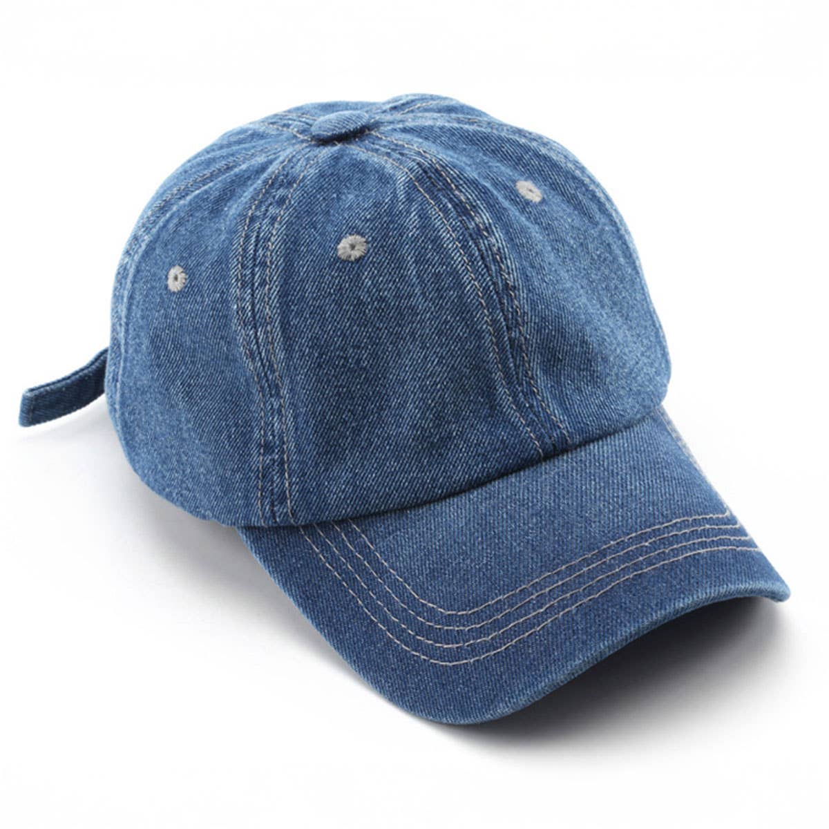 Minimalist Denim Baseball Cap for Couples_CWAH0505