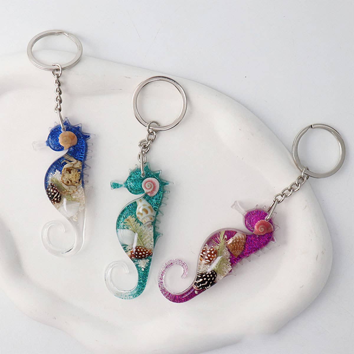 NEW CREATIVE SEAHORSE CAR KEYCHAIN PENDANT