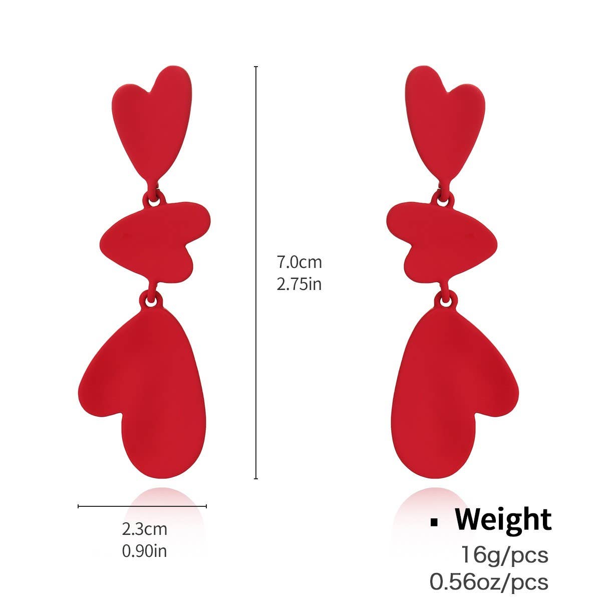 WOMEN'S STYLISH GEOMETRIC HEART-SHAPED EARRINGS