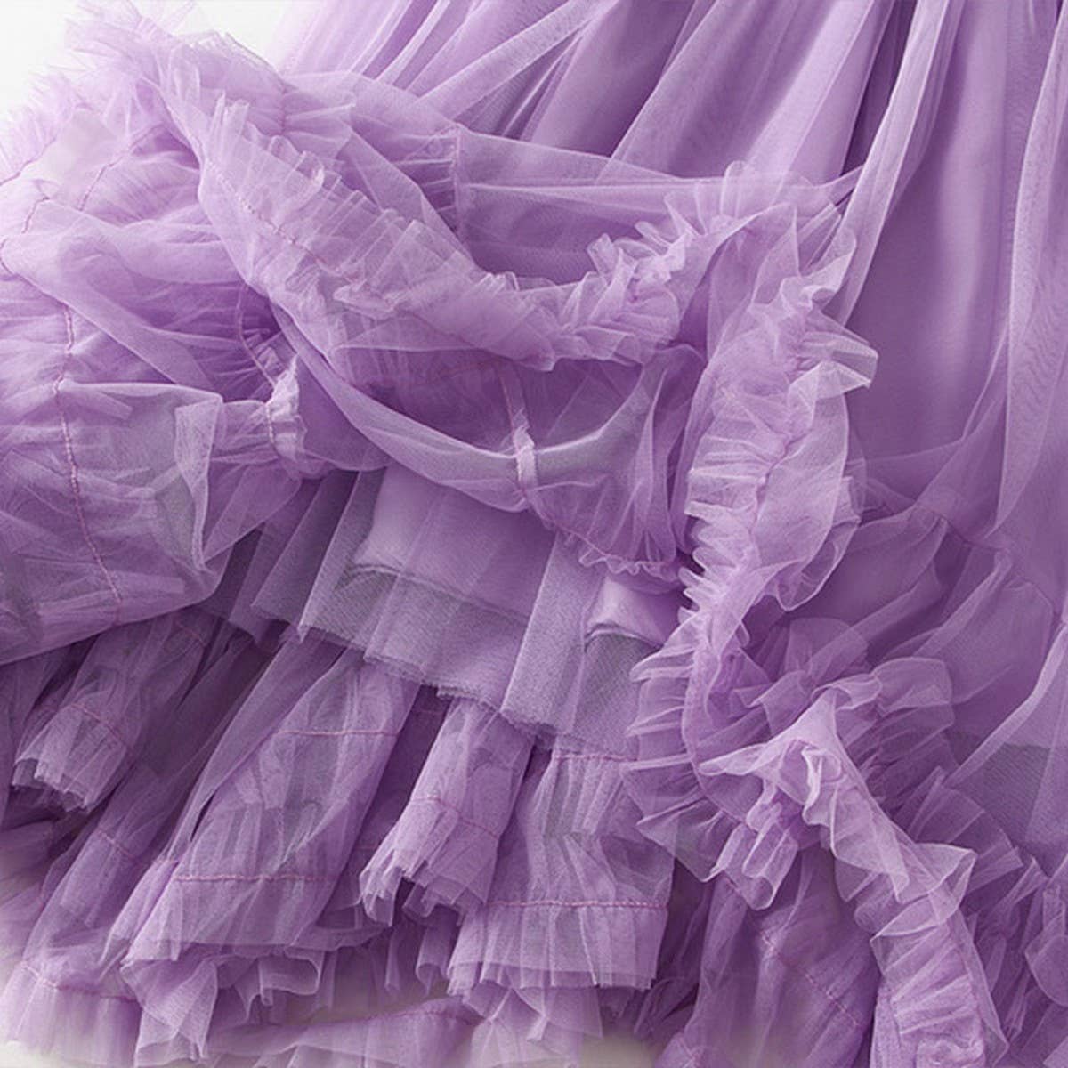Sweet Ruffle Tulle A-Line Flared Puff Skirt