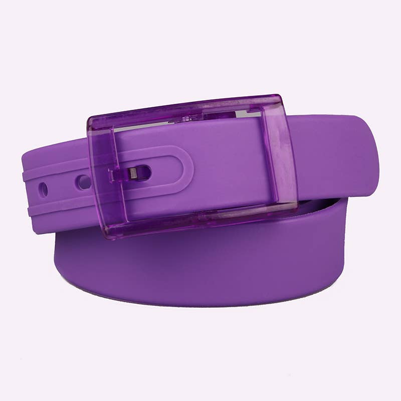 Plastic buckle candy color no metal belt