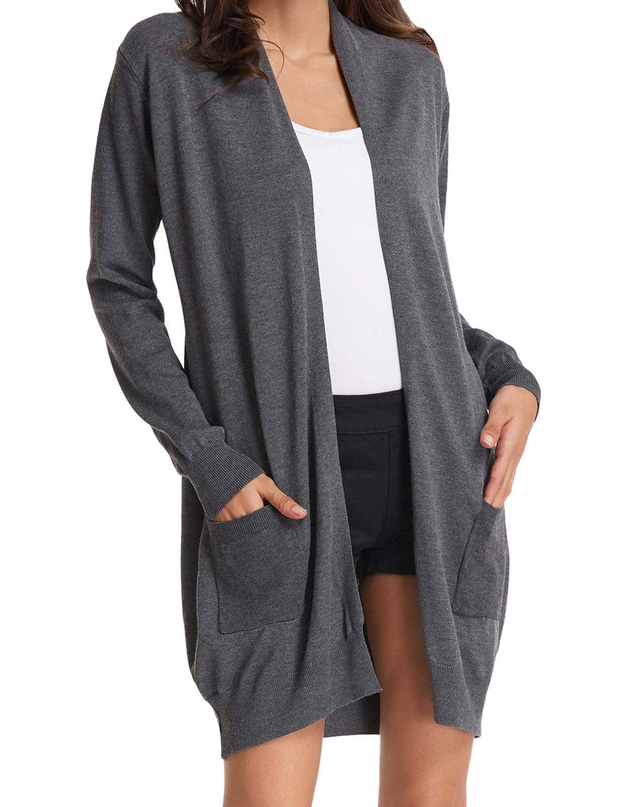 LONG SLEEVE KNITTED CARDIGAN CARDIGAN COAT WOMAN