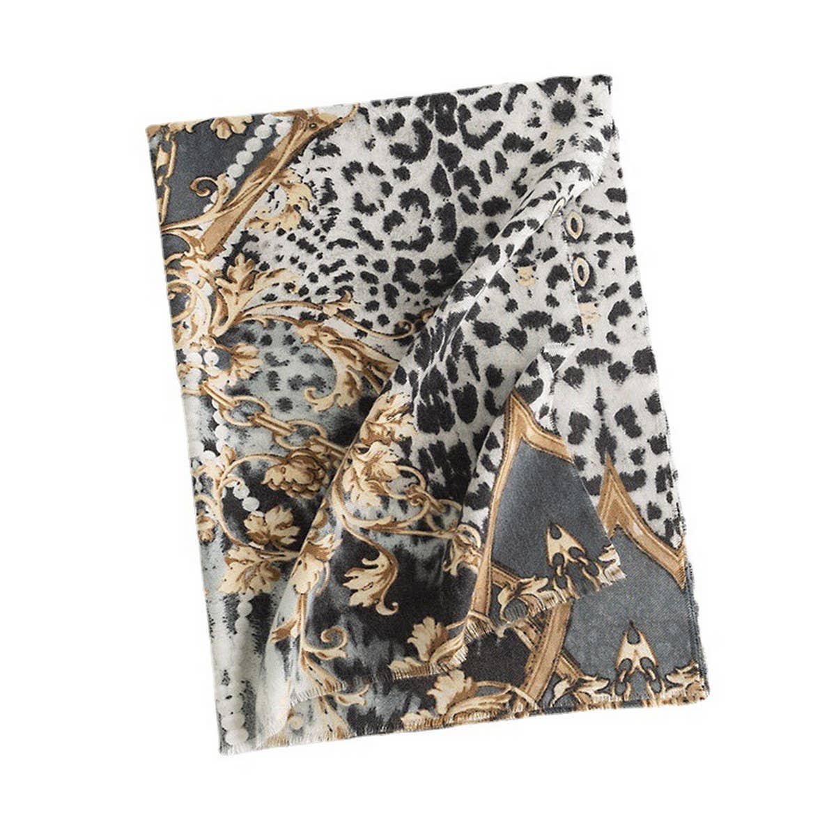 Leopard Print Scarf - Chic Warm Shawl for Women