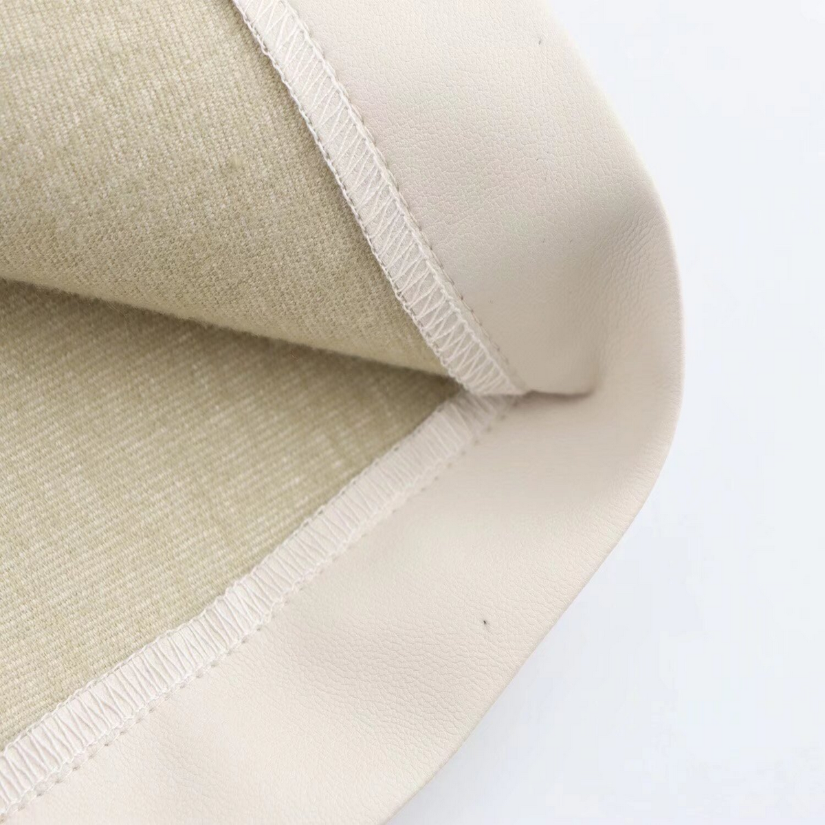 Casual Faux Leather Midi Skirt, Trendy French Look_CWDSD8354