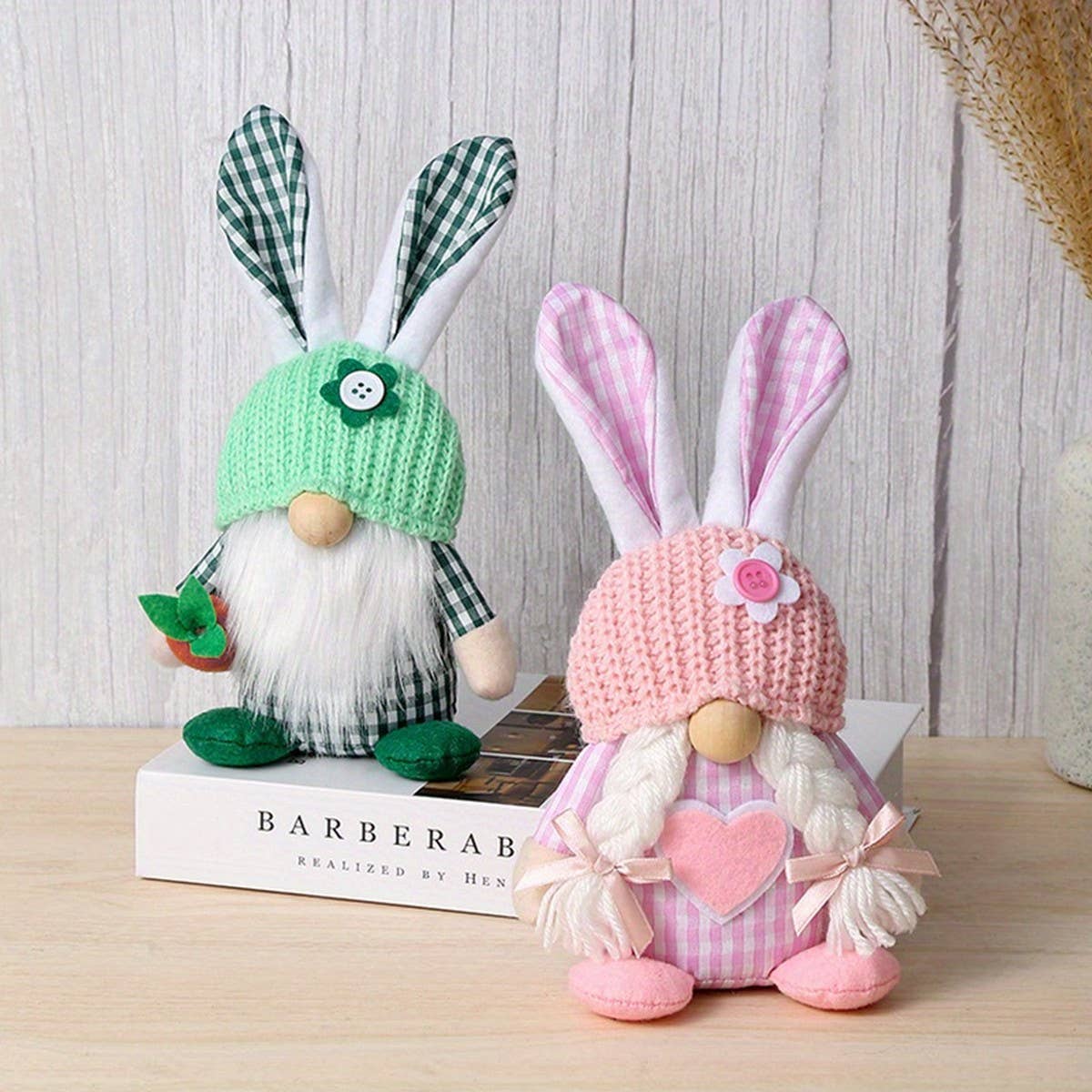 EASTER EGG HOLDING PLUSH DOLL RABBIT ORNAMENTS