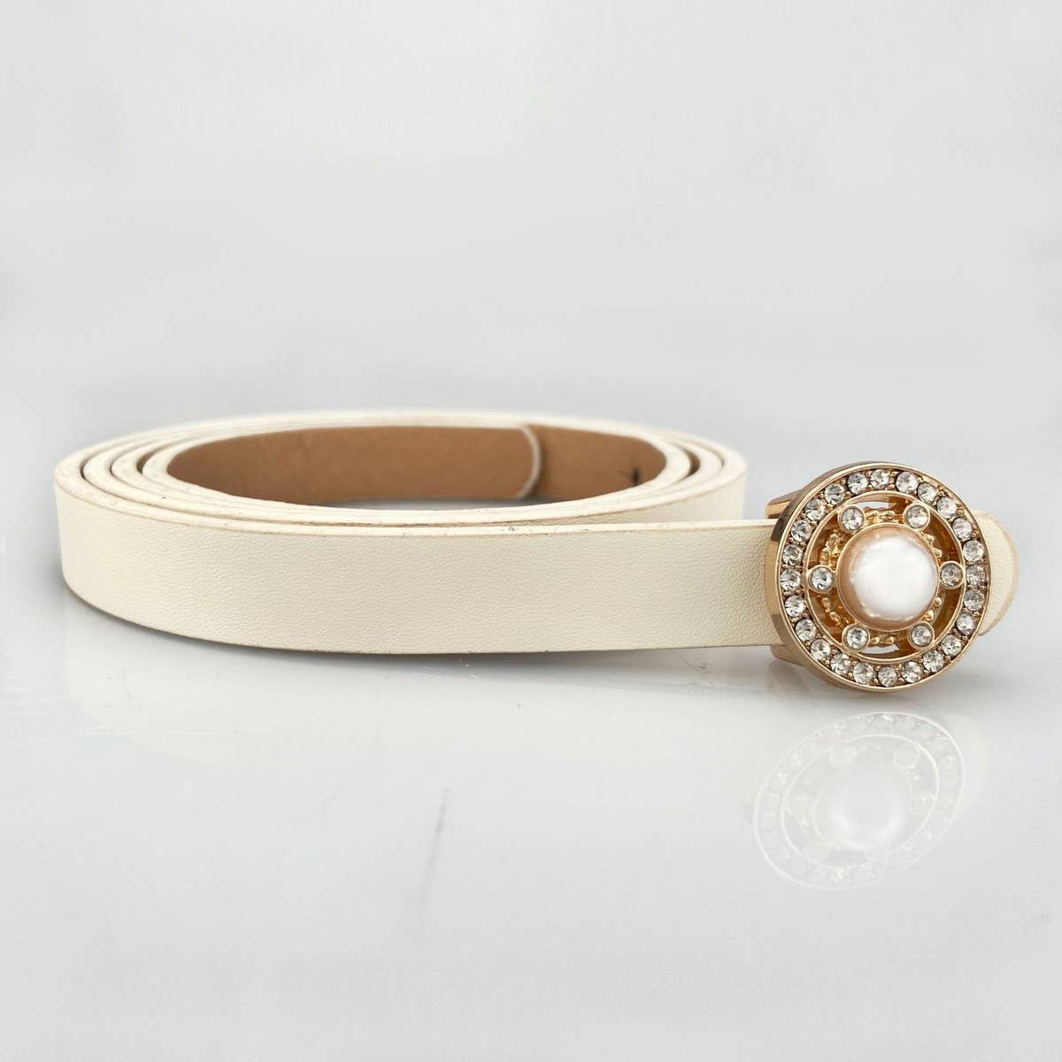 WOMEN'S FASHIONABLE PEARL AND DIAMOND BELT_CWABE0706