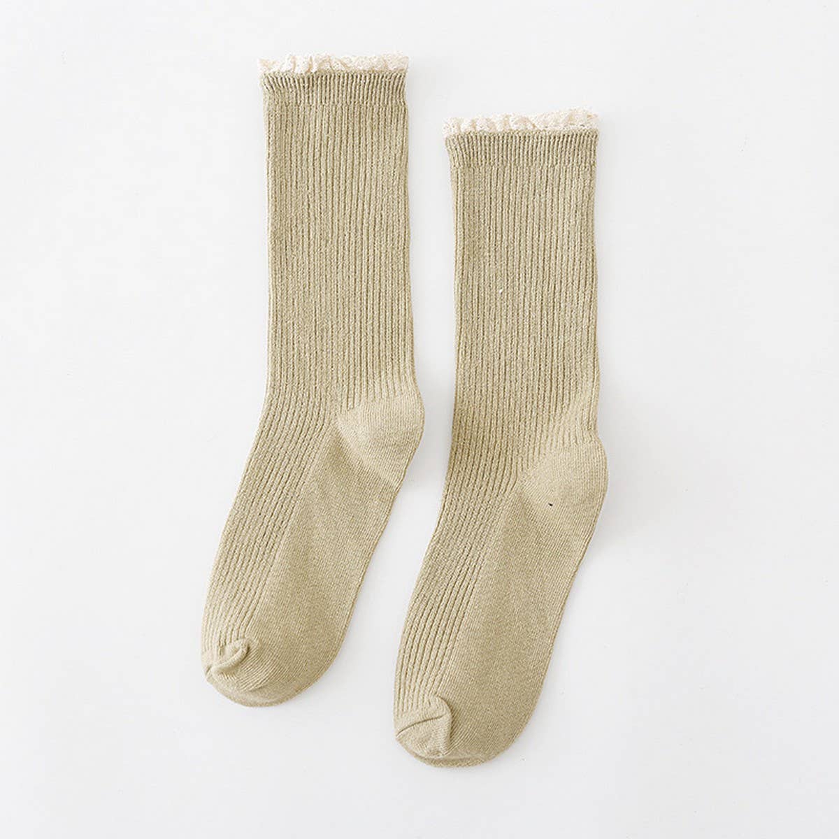 AUTUMN AND WINTER STRIPED LACE WOMEN'S SOCKS_CWMS0994