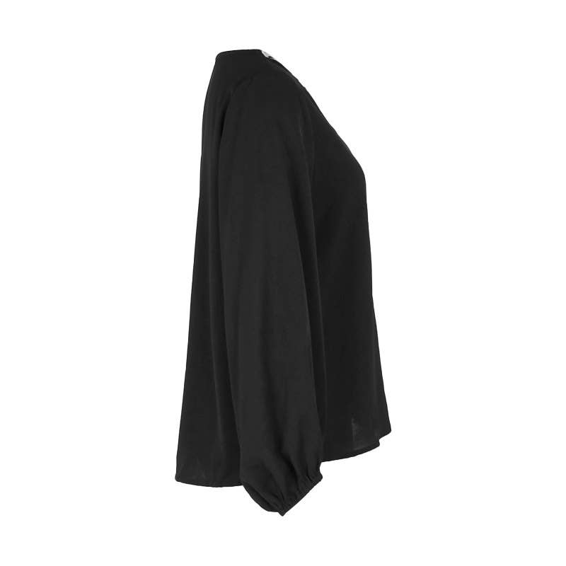 STYLISH LOOSE PATCHWORK V-NECK SHIRT