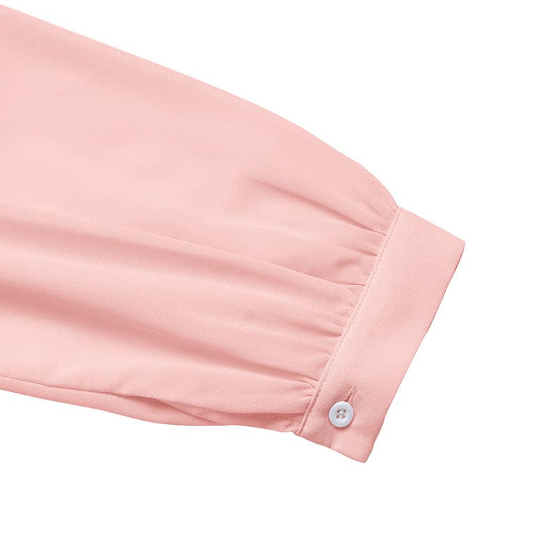 Slimming V-neck three-dimensional floral shirt