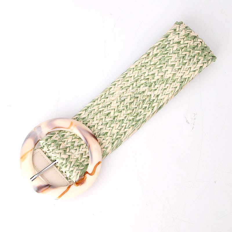 Fashionable and simple imitation straw woven belt