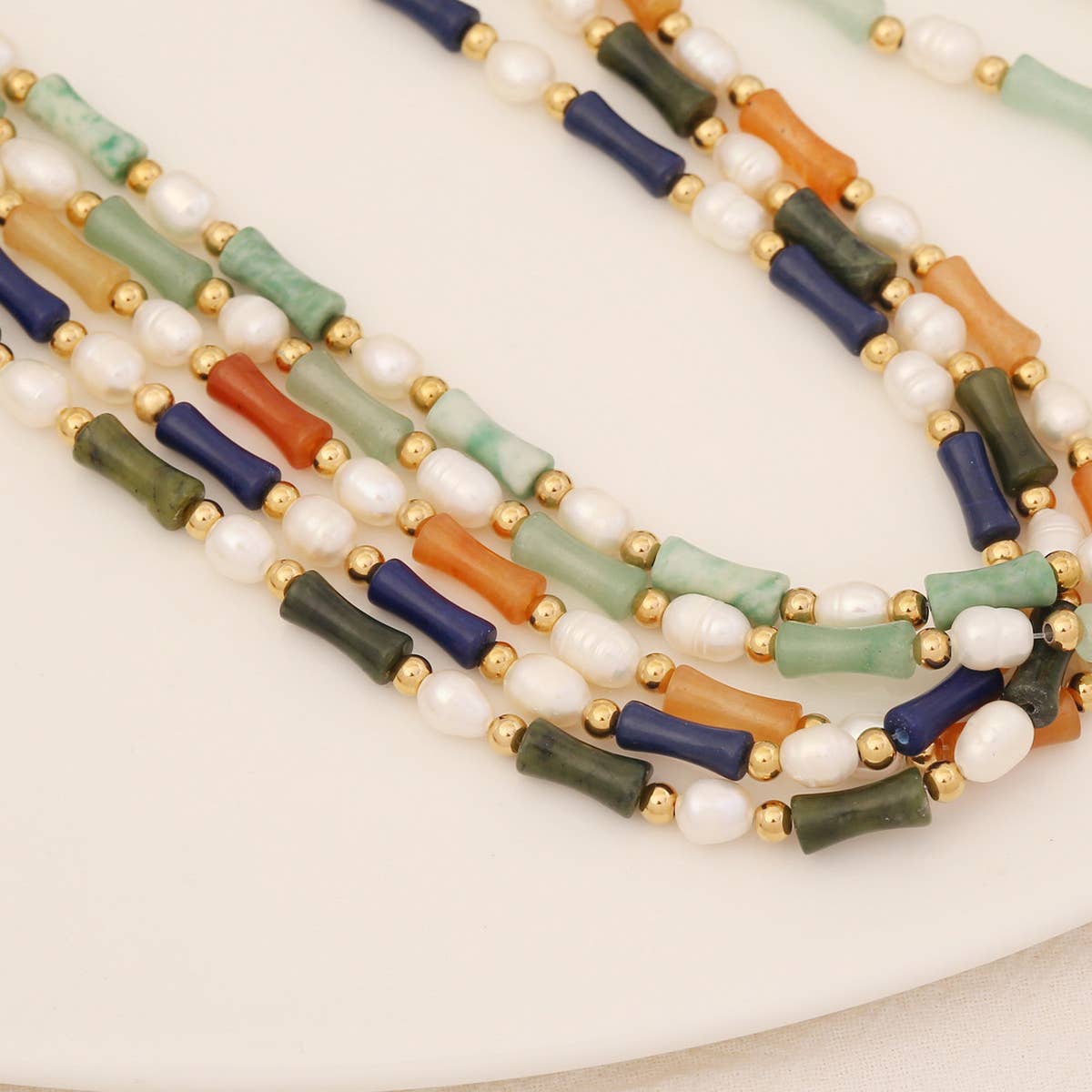 FASHION PEARL BAMBOO NATURAL STONE NECKLACE_CWAJE0652