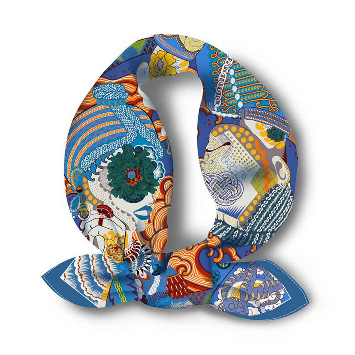 Twilled Satin Mini Scarf ? Hair & Bag Ribbon Wrap