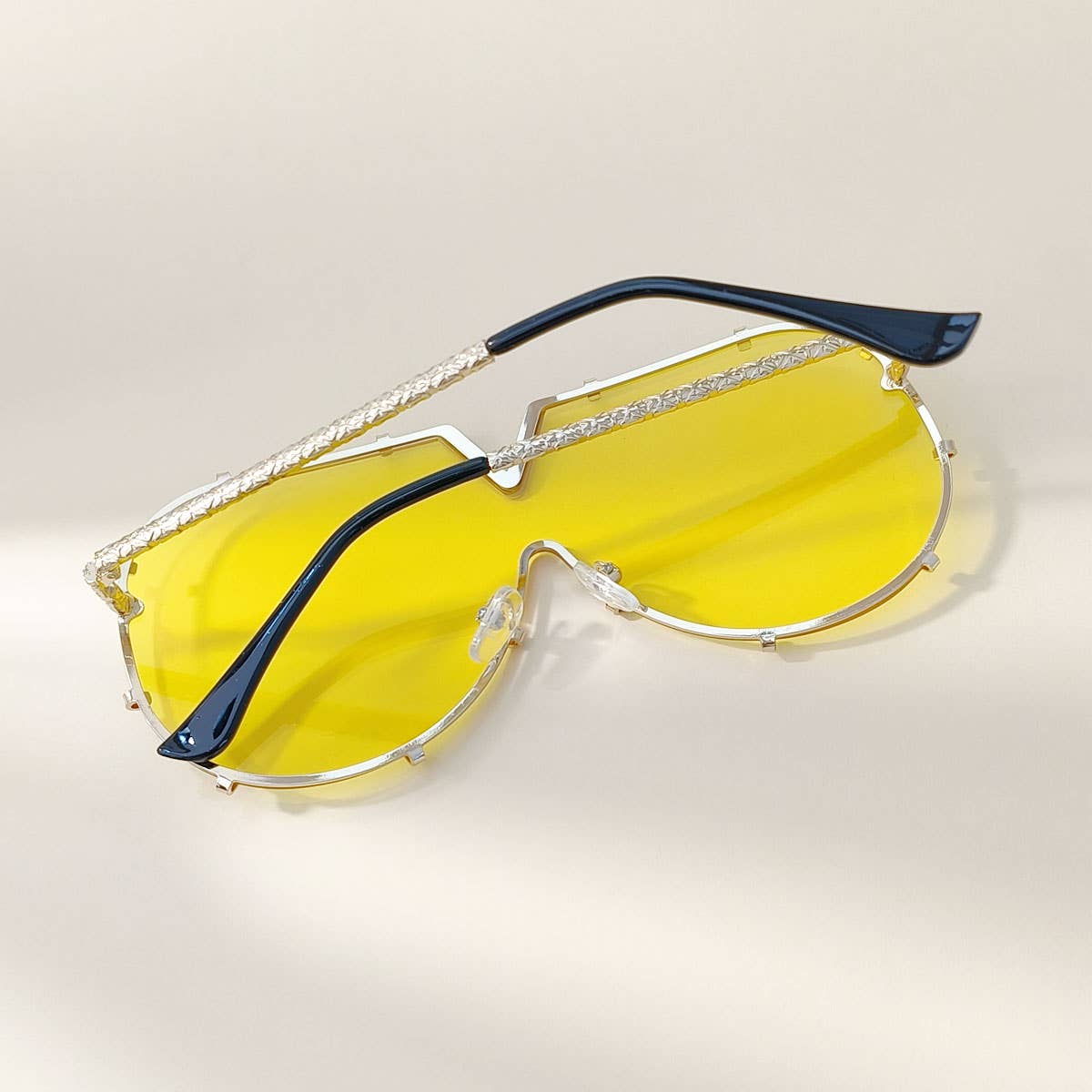 METAL FRAME ONE-PIECE LENSES SUNGLASSES