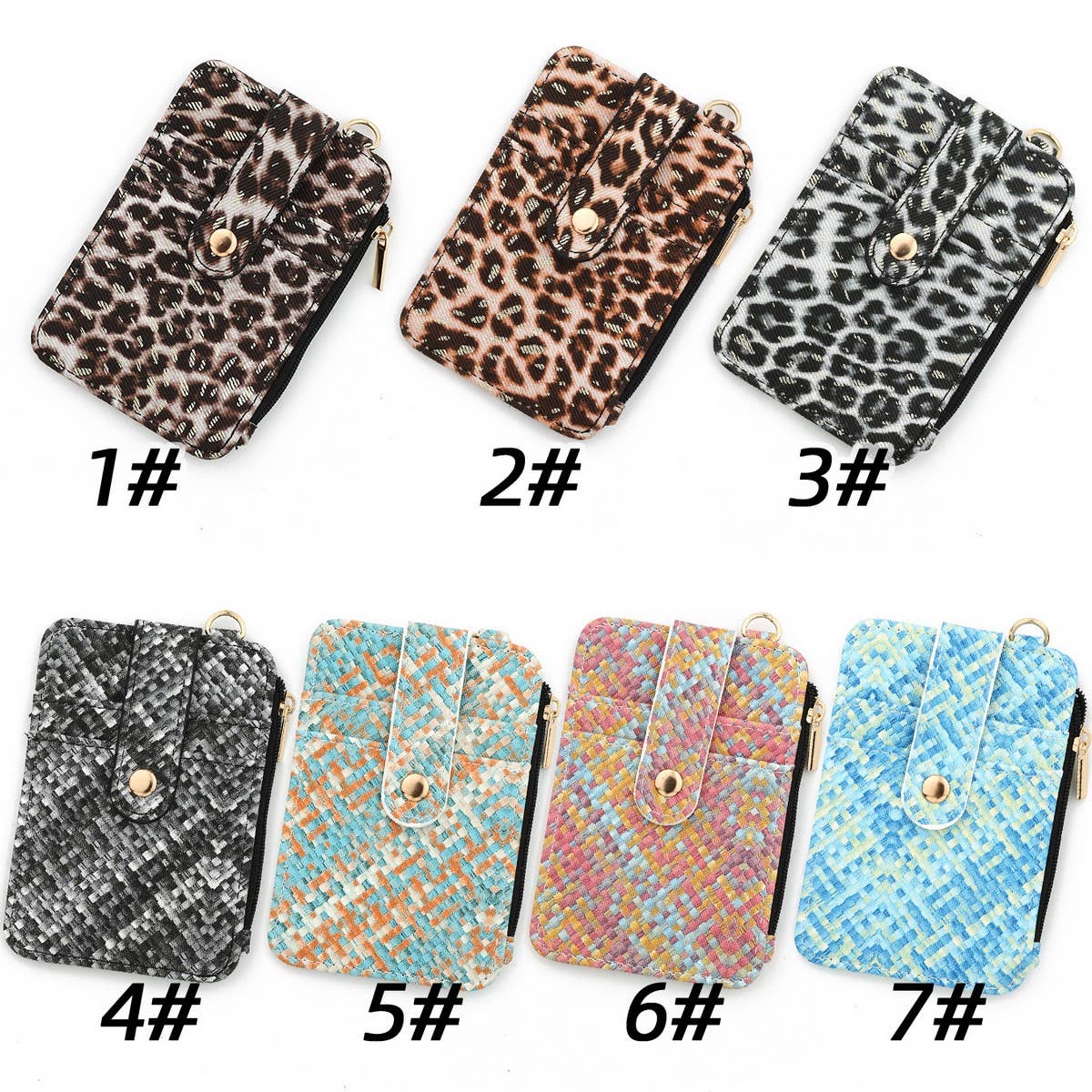 Leopard Mini Wallet PU Leather Card Coin Purse_CUAB00441