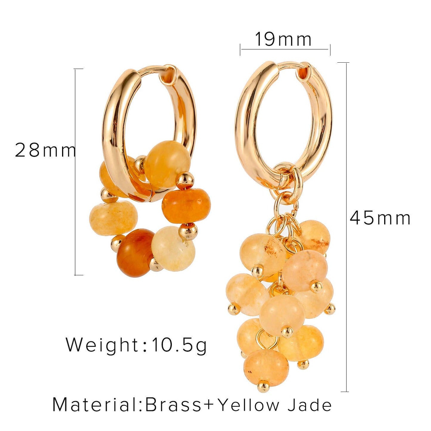 Trendy pearl element earrings