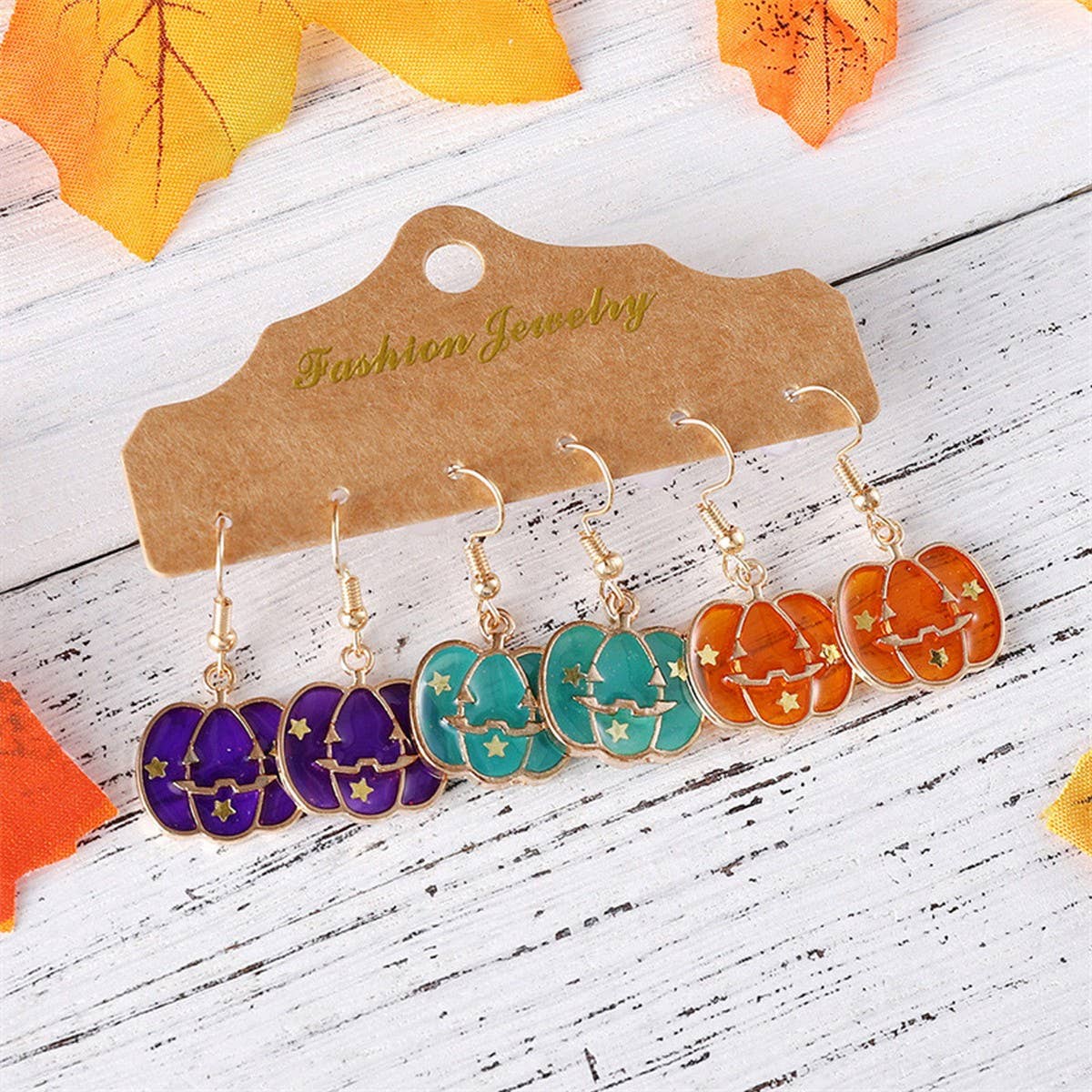 NEW HALLOWEEN PUMPKIN HAT EARRING SET
