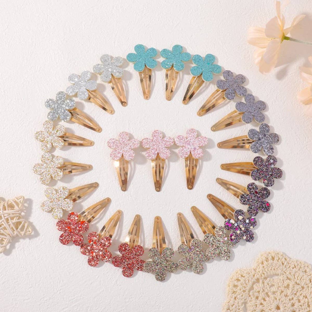 Glitter Flower BB Clip for Kids ? Baby Hairpin