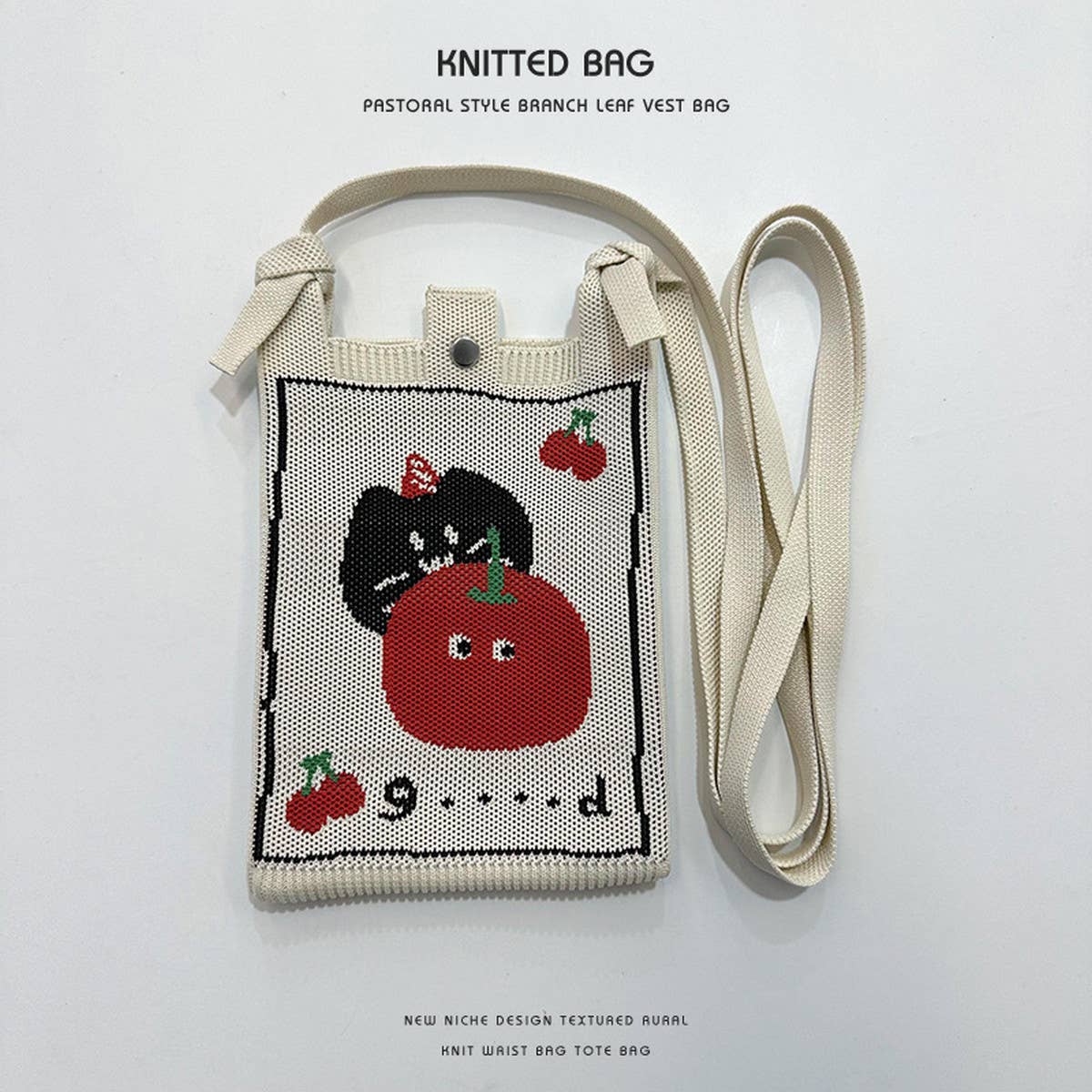 NEW STYLE CARTOON PUPPY KNITTED CROSSBODY BAG_CWAB2382