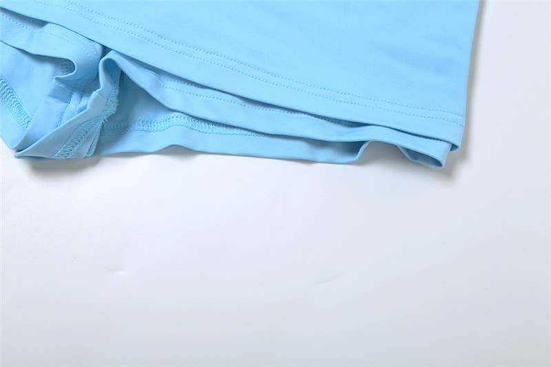 Sexy Crop Top and Bodycon Shorts Set