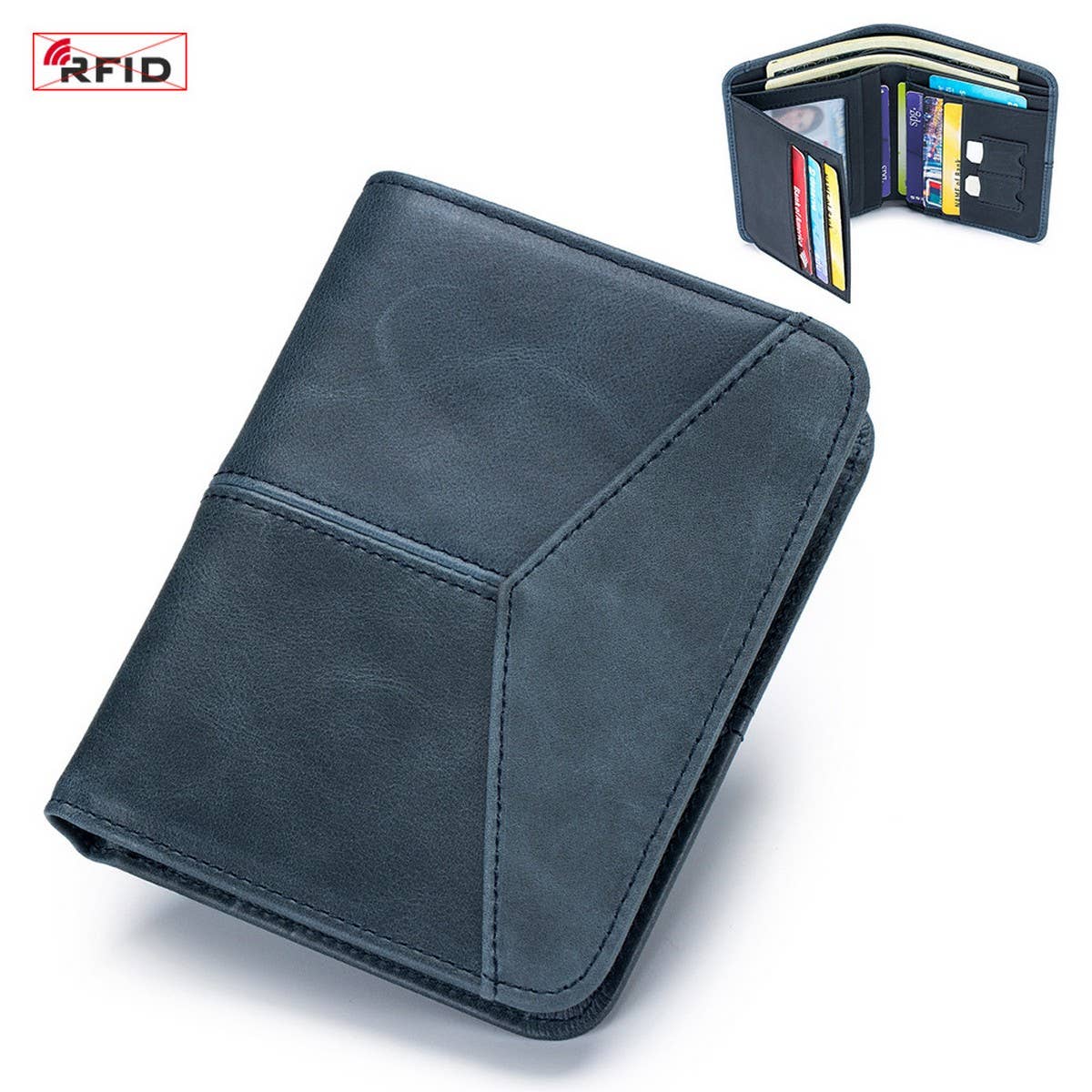 VINTAGE ANTI-THEFT MULTIFUNCTIONAL LEATHER WALLET_CWAB3821