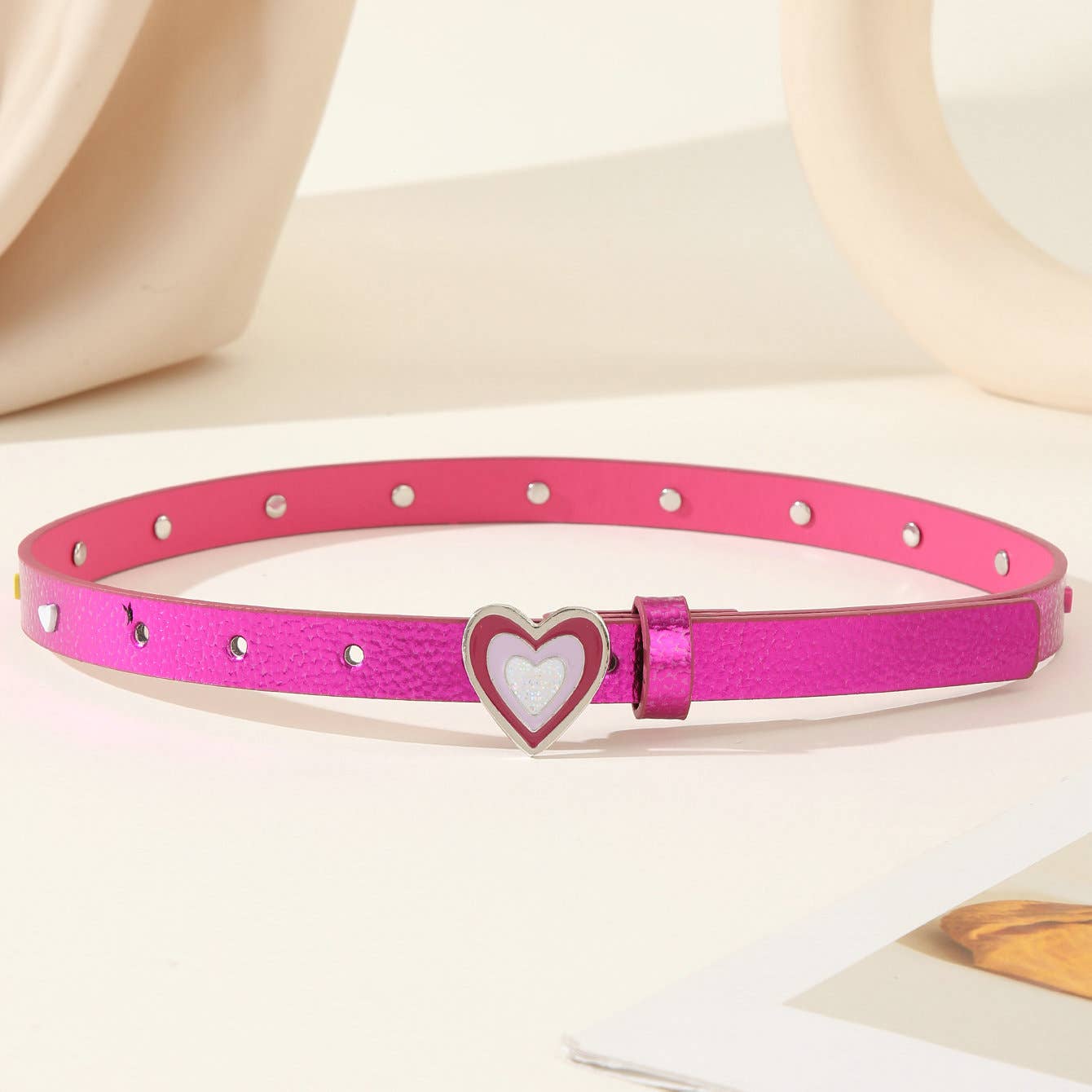 Dopamine-colored casual pin-buckle PU belt