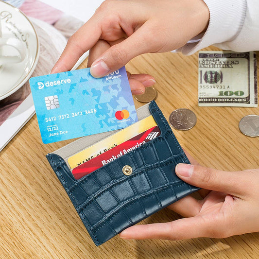 SMALL CROCODILE PATTERN LEATHER COIN PURSE CARD BAG_CWAB3887