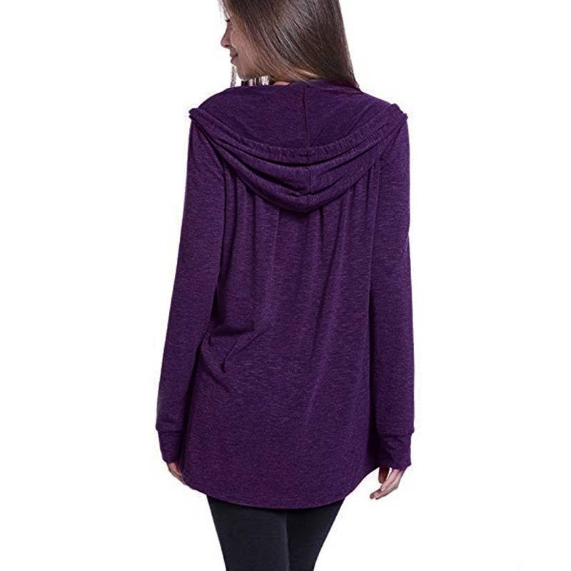 CWOHOL0286_Crew Neck Pullover Hoodie Casual Top