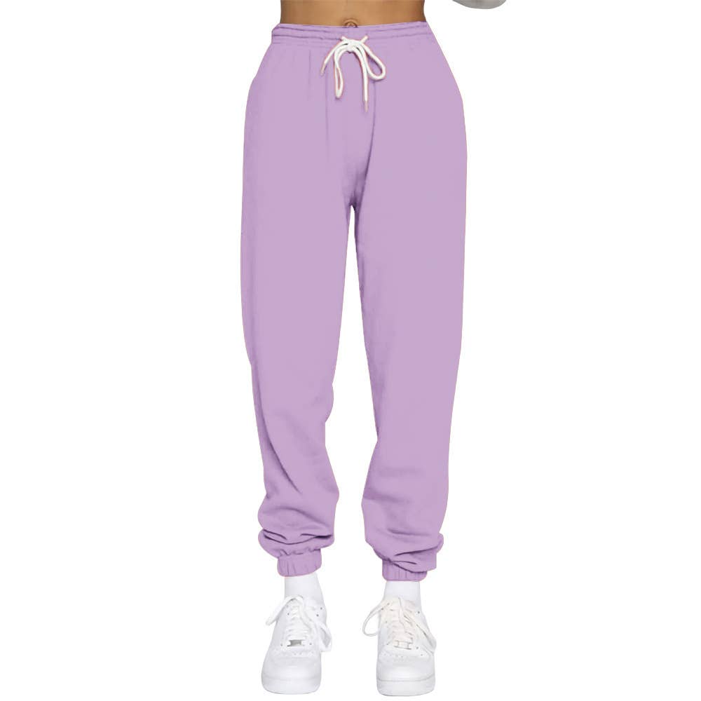 Solid-color zipper sweatshirt and sweatpants set