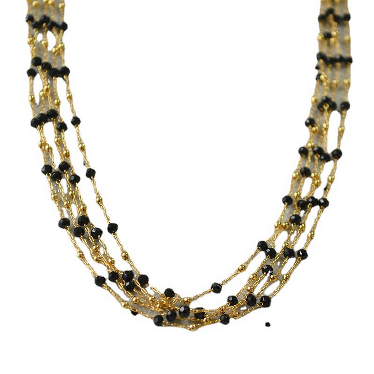 SPACER BEADS MULTI-LAYER BEADED NECKLACE_CWAJE2130