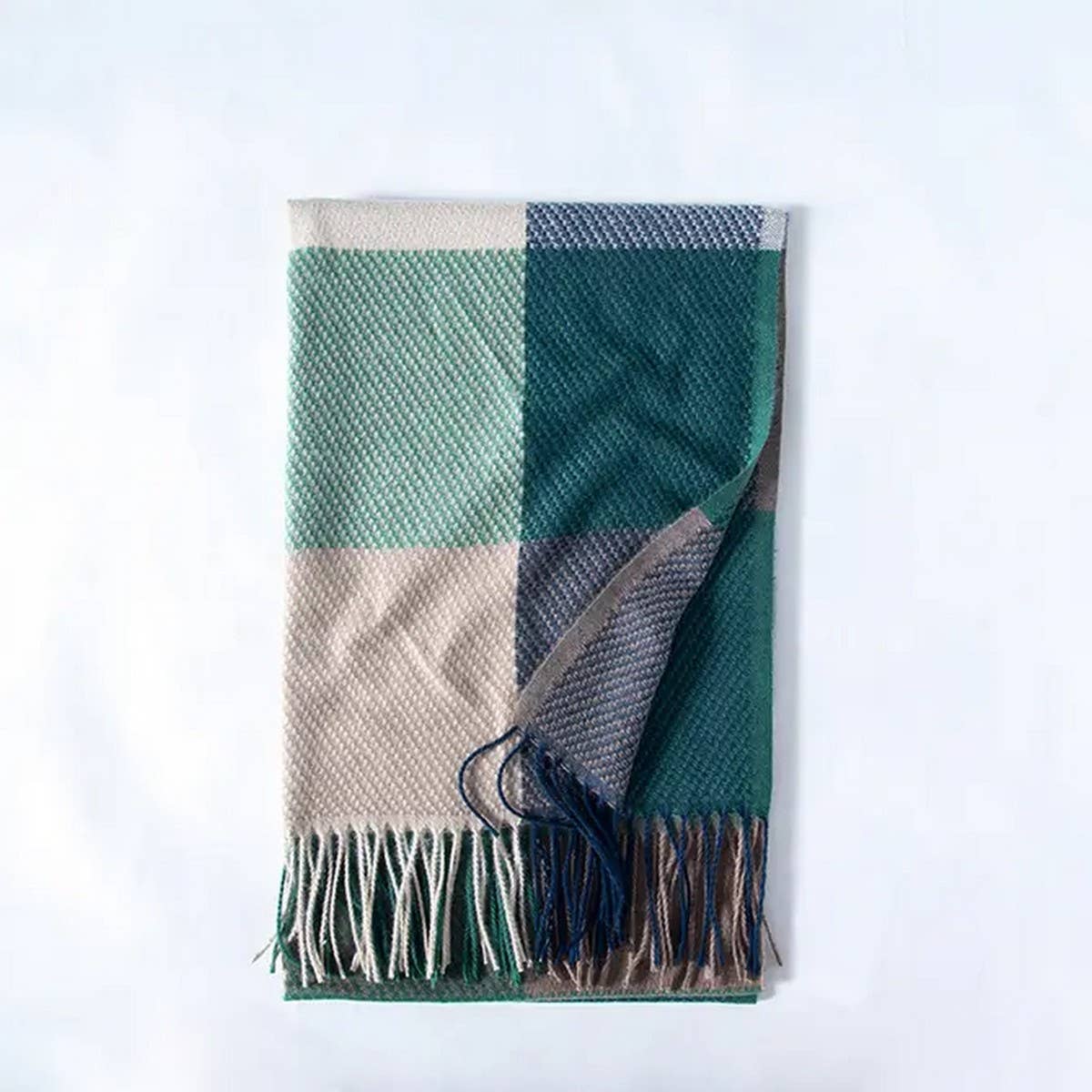 AUTUMN WINTER PLAID  THICK SHAWL SCARF_CWASC0176