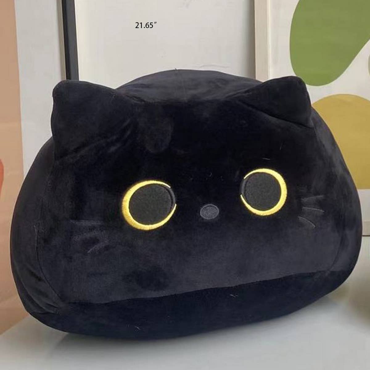 CUTE BLACK CAT PLUSH TOY PILLOW
