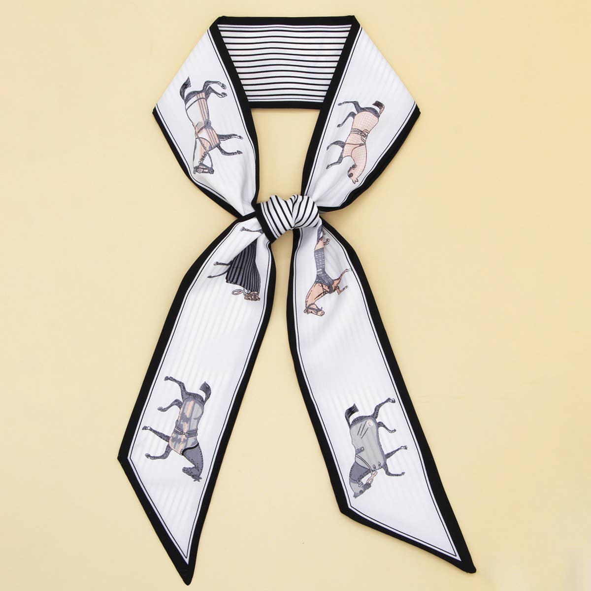 Chic Floral Letter Twilly Scarf Gift Wrap_CWASC0098