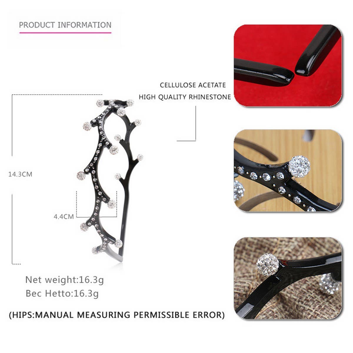 TWIGS DIAMOND BALL BRANCH HEADBAND HAIRPIN