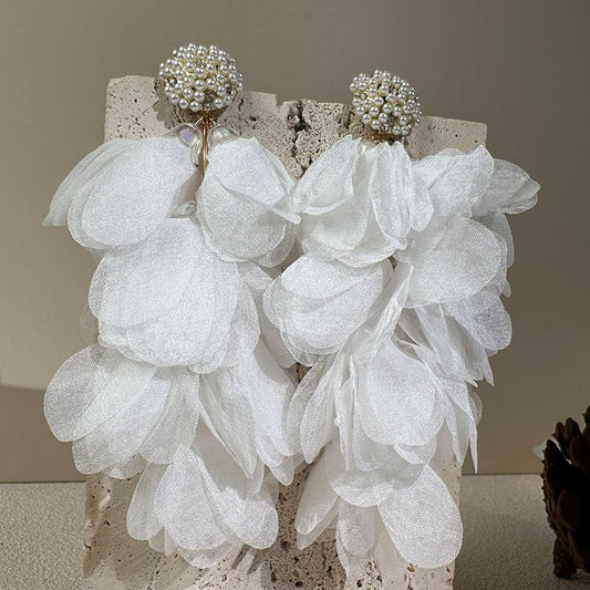 Bold Four-Color Tassel Earrings ??Statement Drops_CWMM6175