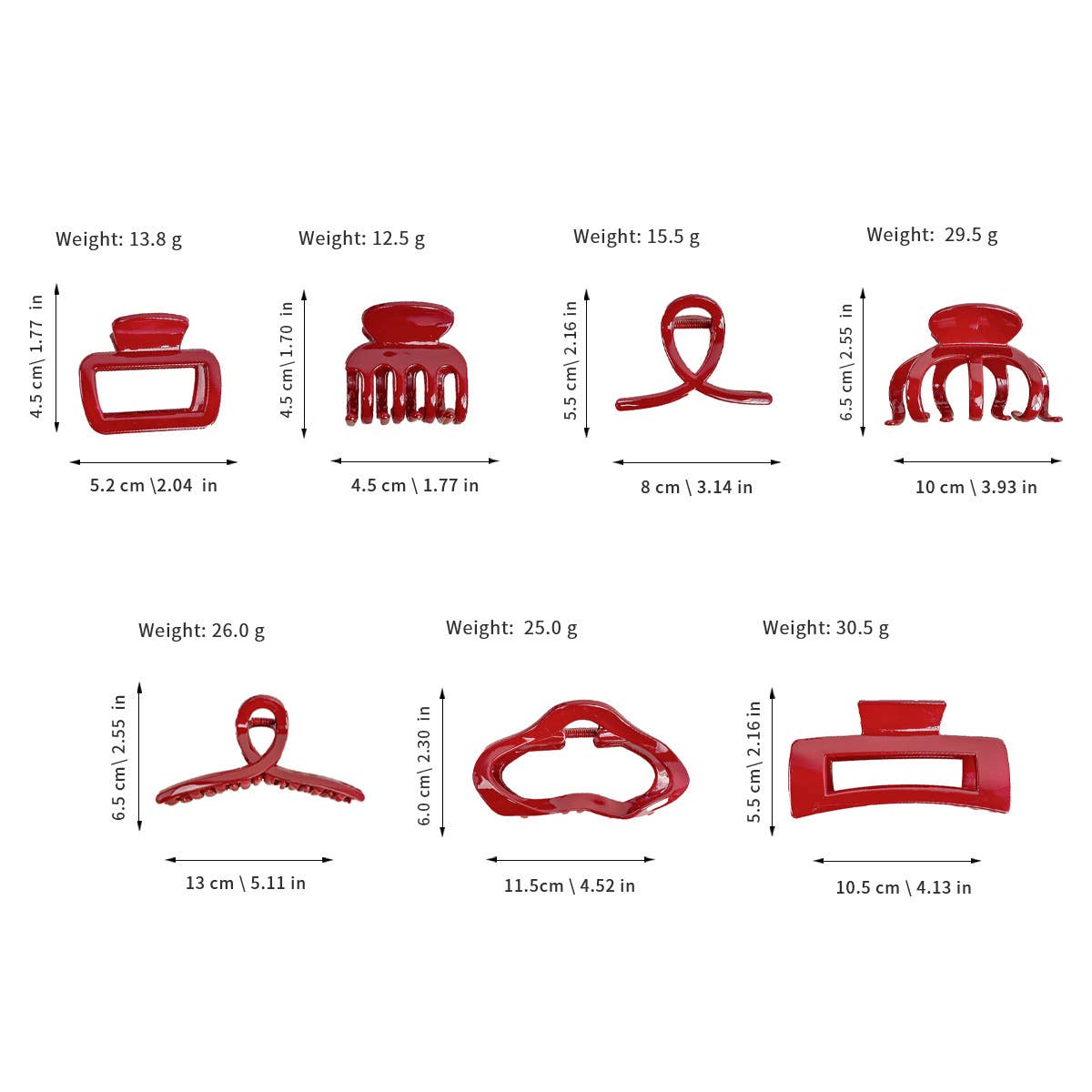 High-end PC large clip solid-color hair clip