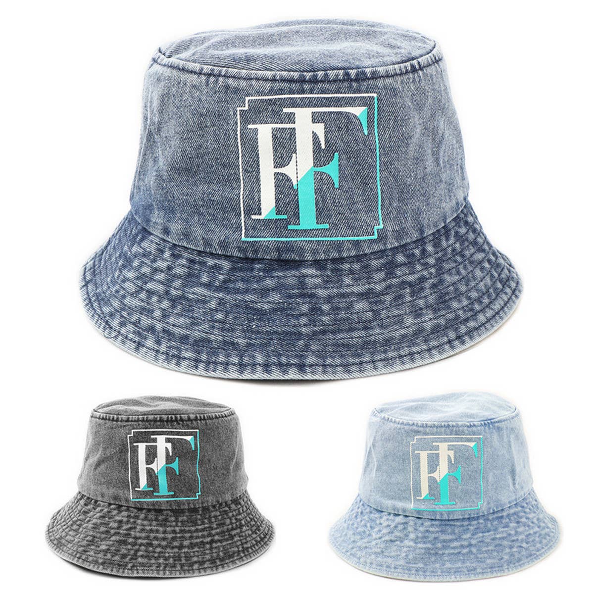 FASHIONABLE AND VERSATILE LETTER-WASHED BUCKET HAT_CWAH1149