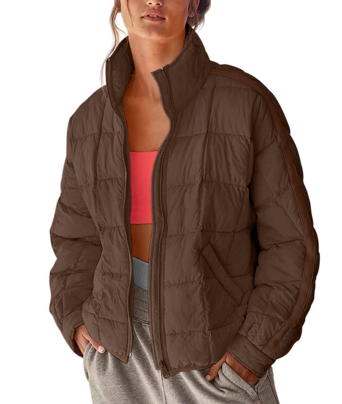 LIGHTWEIGHT ZIPPER COMPRESSIBLE SHORT DOWN JACKET