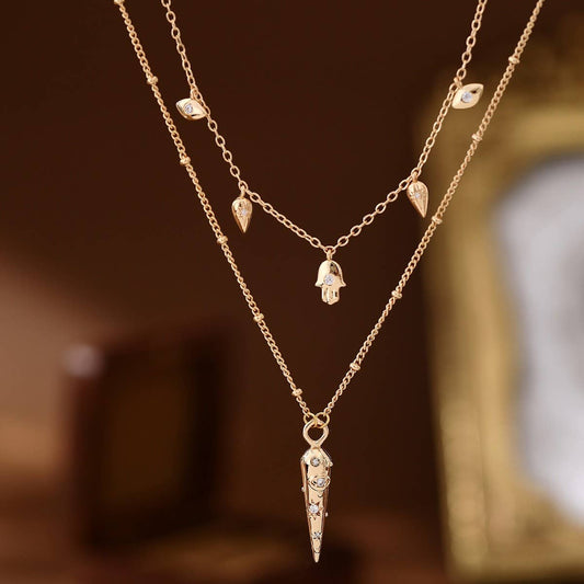 New Evil Eye Multi-Pendant Necklace