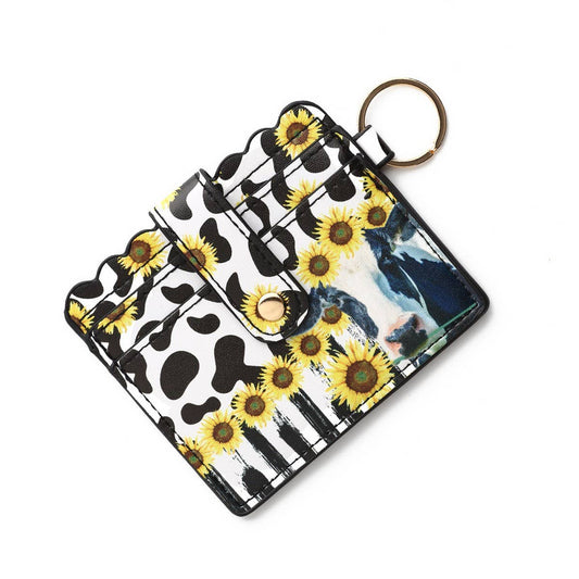 PU Leather Card Holder with Keychain & ID Slot_CWAB4938