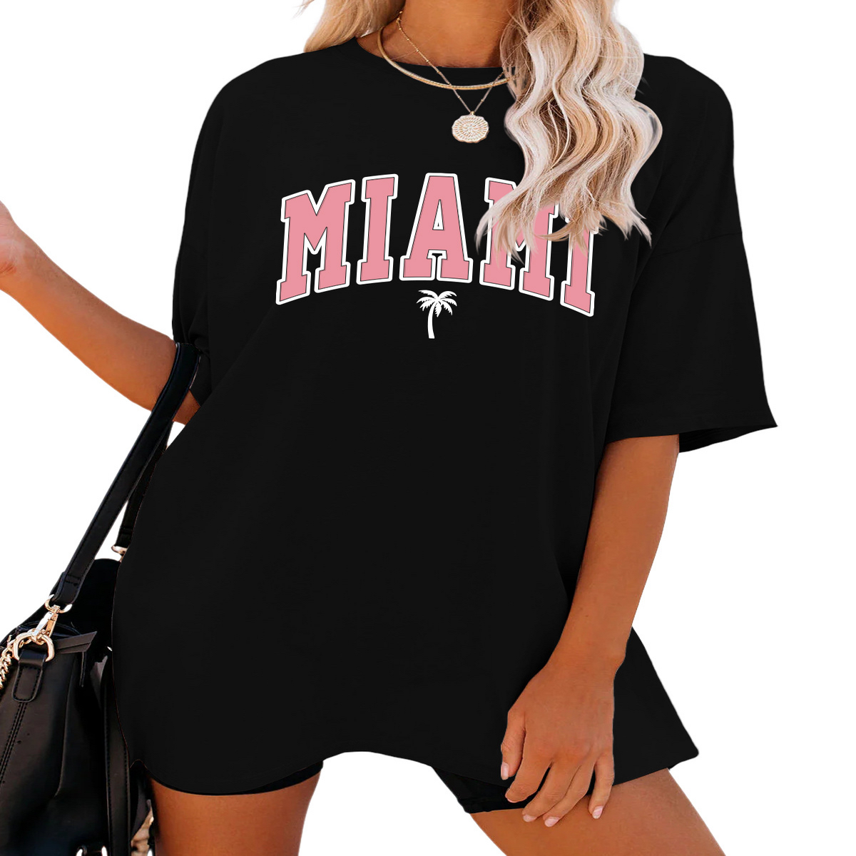 Funny Letter Print T-Shirt for Women, Loose Fit