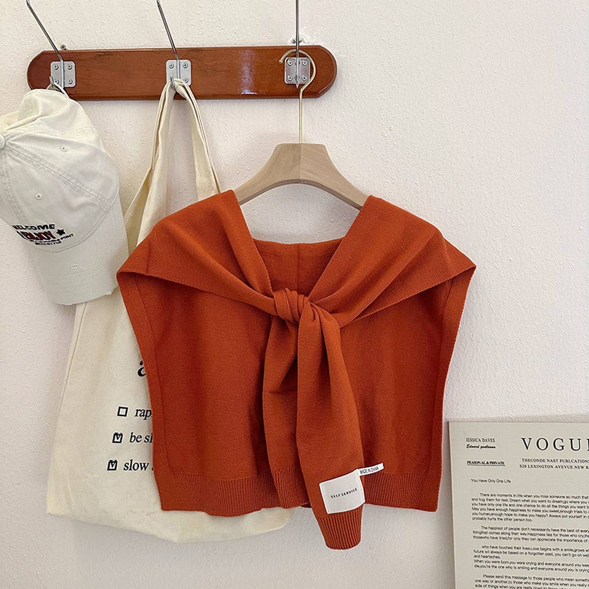 Solid Color Knitted Knotted Shawl??œCasual & Cozy _CWASC0757