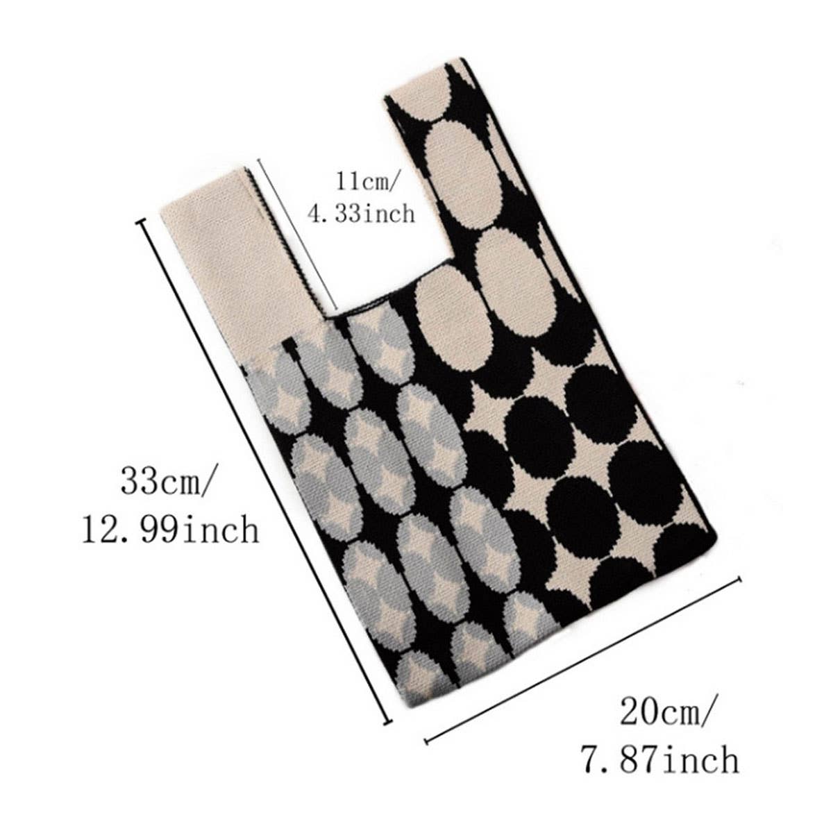 SMILING FACE PATTERN CROCHET HOBO HANDBAG PURSE_CWAB0883