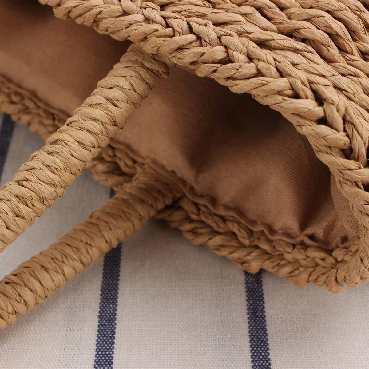 FOREST STYLE LITERARY LETTER PORTABLE STRAW BAG_CWAB2113