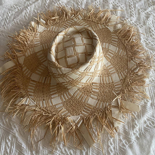 Summer women's sun hat with wide brim_CWAH3490