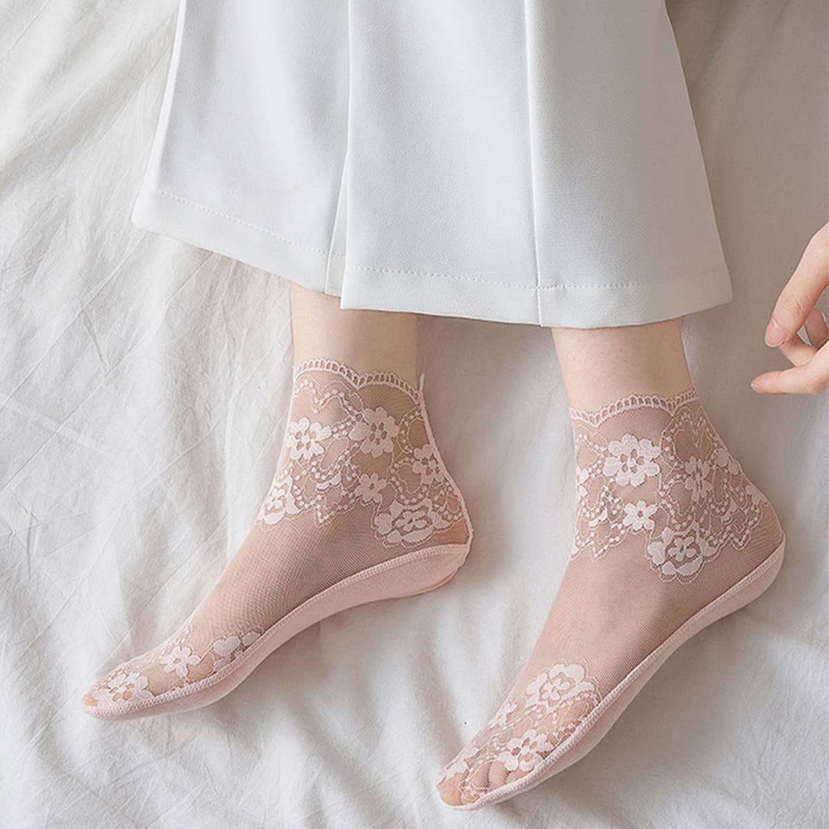 THIN SHORT SOCKS FOR SUMMER MESH LACE SOCKS