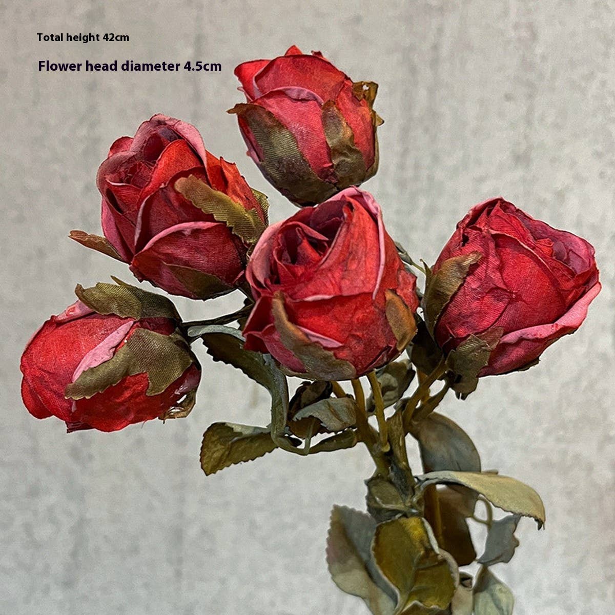 High-End Burnt Edge Rose Bouquet for Table Decor