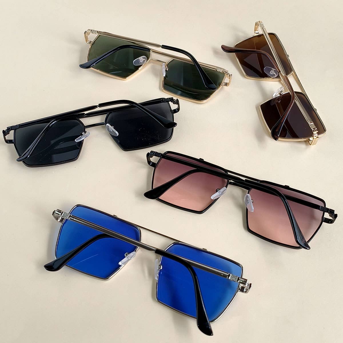 FLAT TOP FRAME SQUARE SUNGLASSES