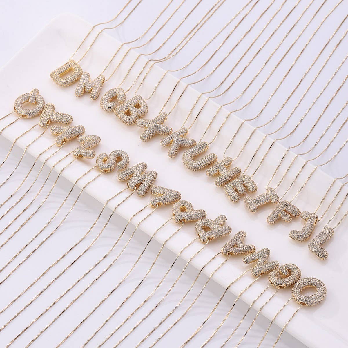 Copper Zirconia Pendant Necklace - Hip Hop