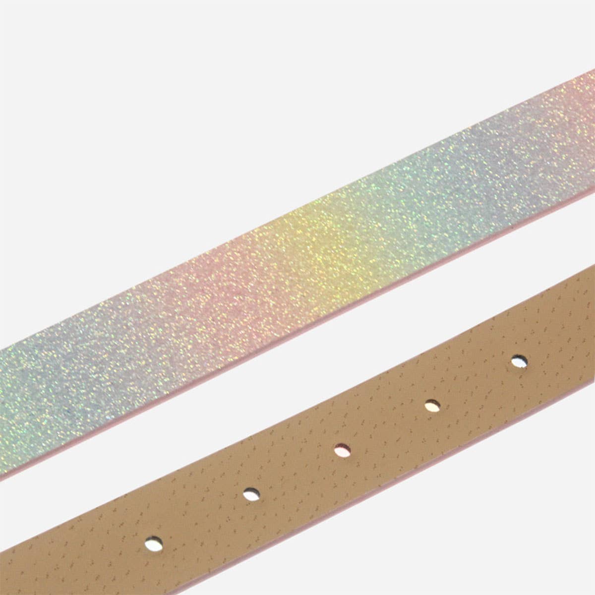 Heart-shaped buckle seven-color belt