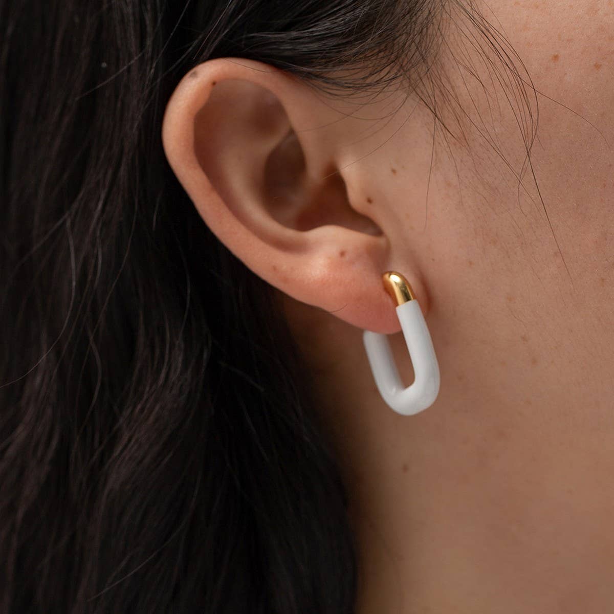 MACARON COLOR U-SHAPED VERSATILE EARRINGS